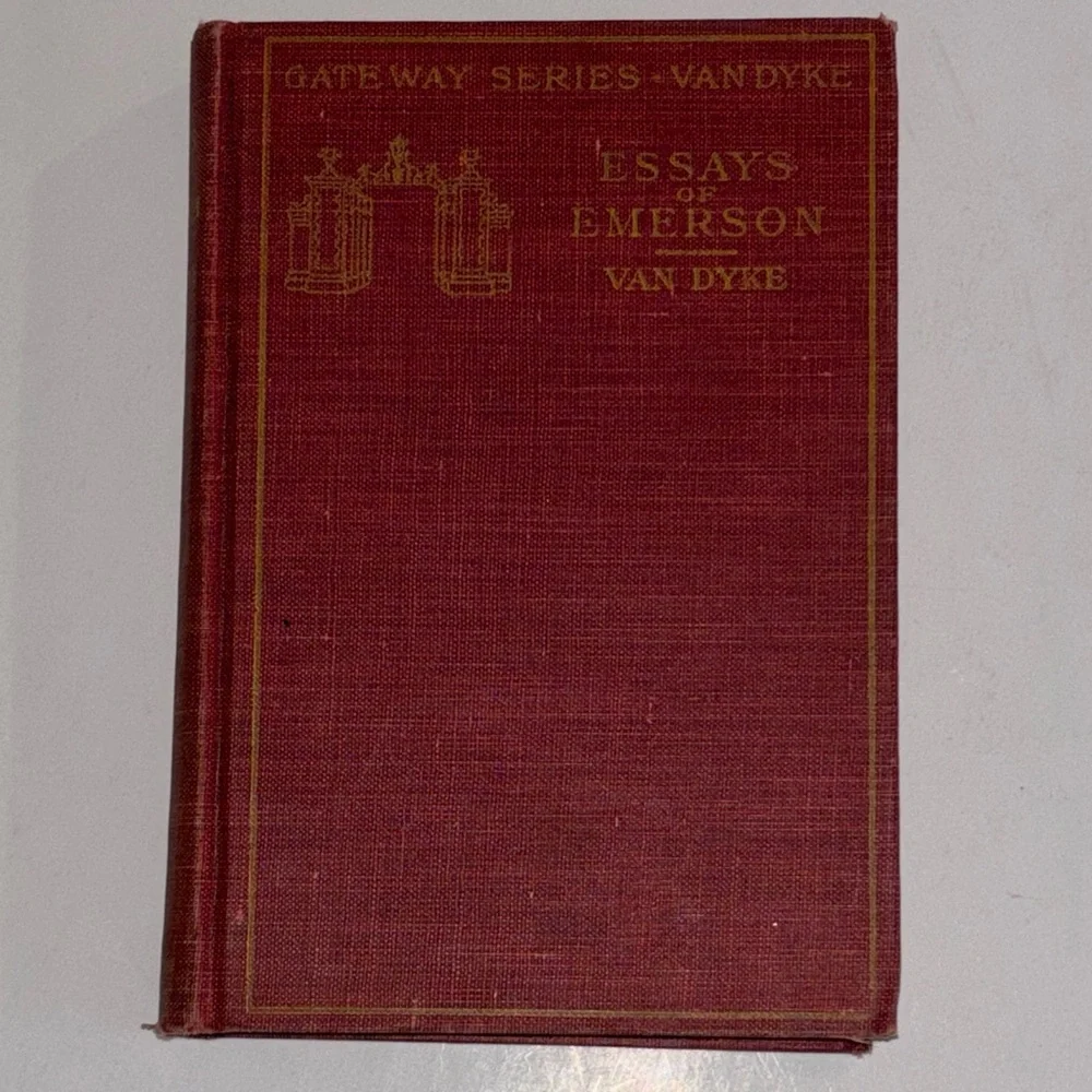 Gateway Series Van Dyke Essays of Emerson by Van Dyke Red Hardcover 1907 1st Ed